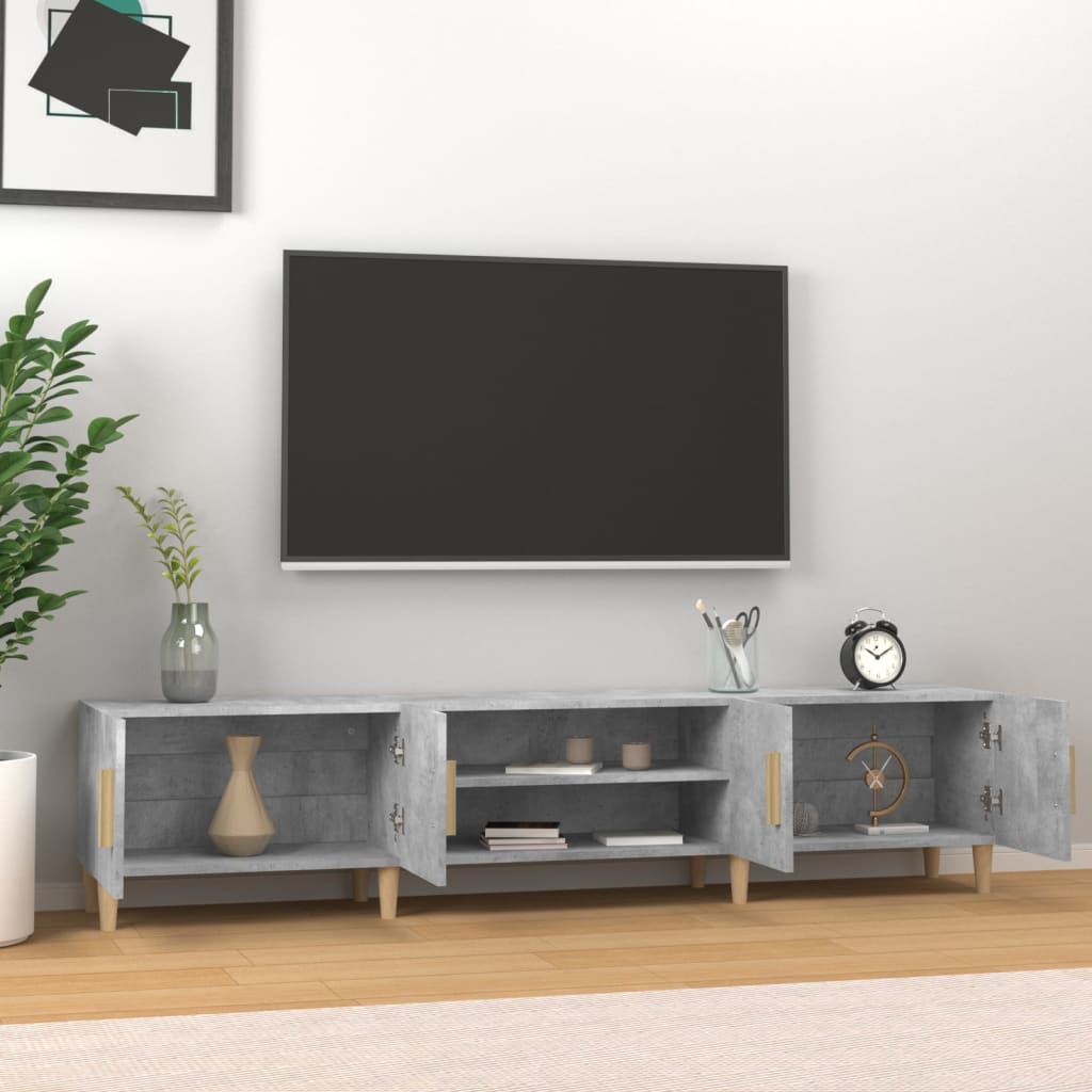 Wooden TV Stand 180cm Wide With 4 Doors - Vantage Home