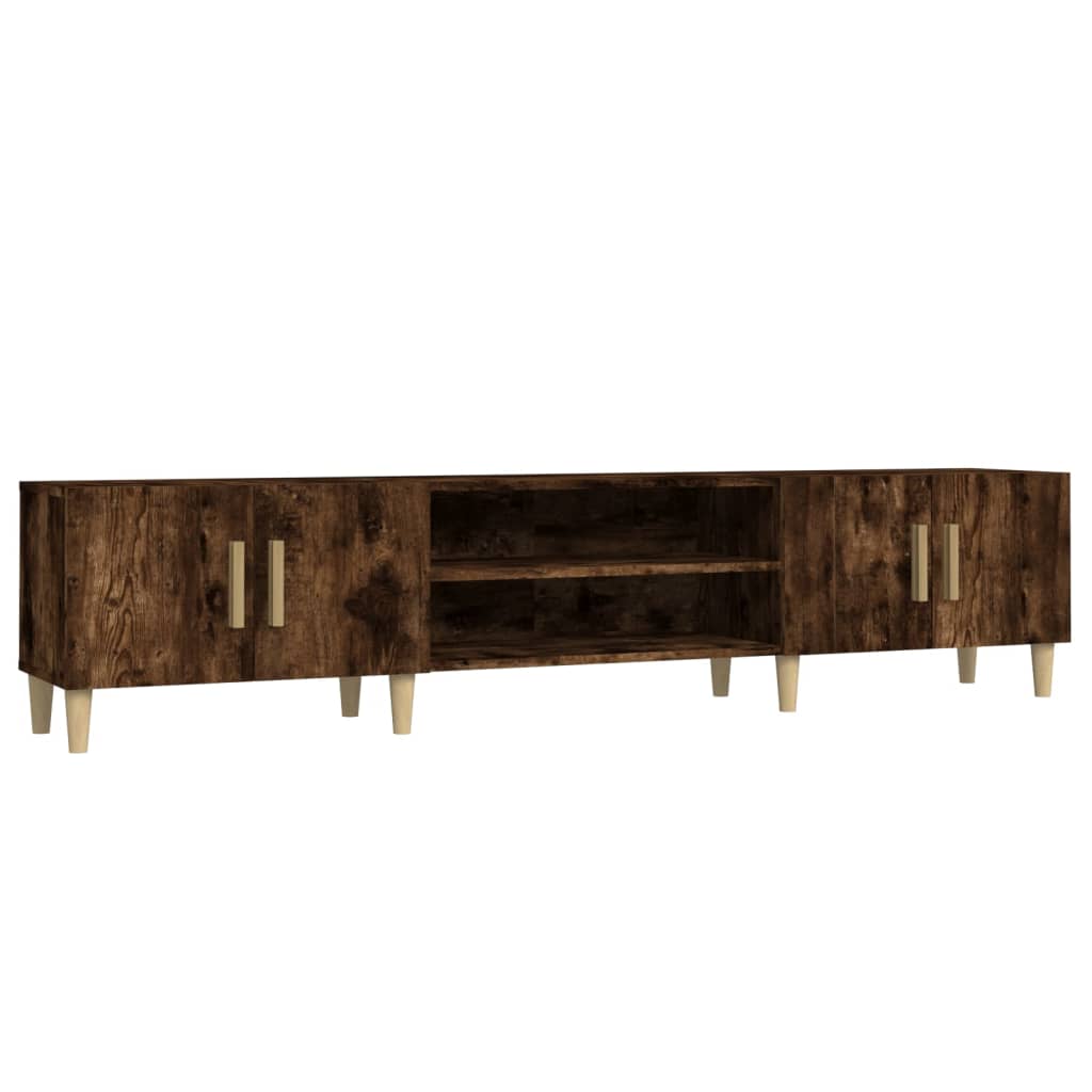 Wooden TV Stand 180cm Wide With 4 Doors - Vantage Home