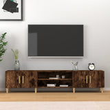 Wooden TV Stand 180cm Wide With 4 Doors - Vantage Home