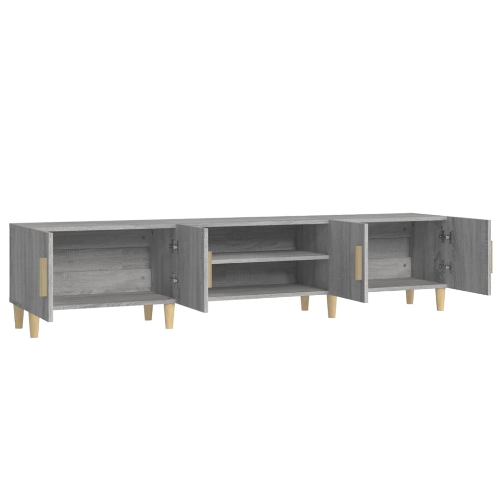 Wooden TV Stand 180cm Wide With 4 Doors - Vantage Home