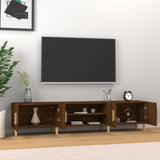 Wooden TV Stand 180cm Wide With 4 Doors - Vantage Home