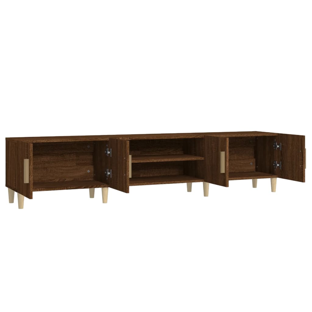 Wooden TV Stand 180cm Wide With 4 Doors - Vantage Home