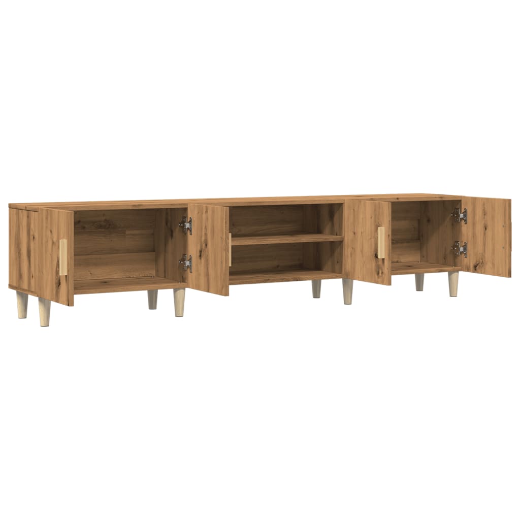 Wooden TV Stand 180cm Wide With 4 Doors - Vantage Home
