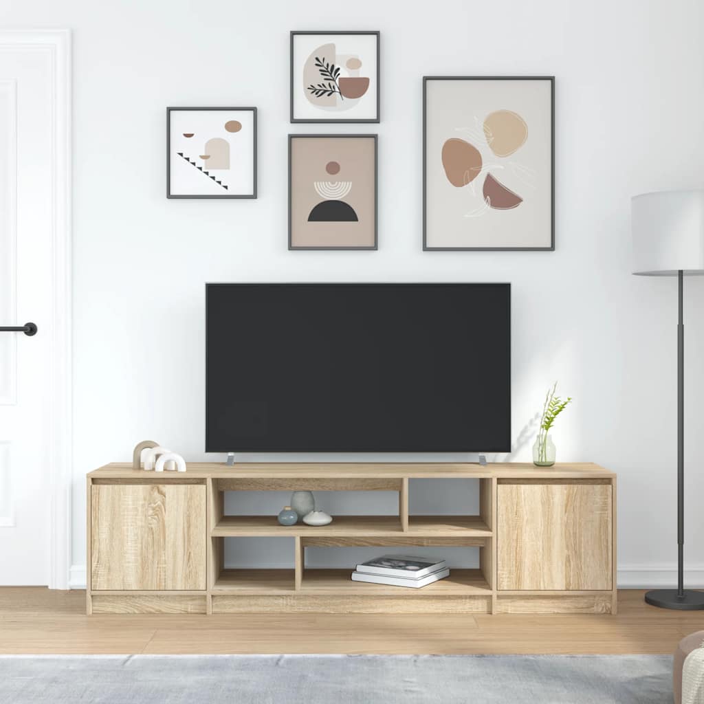 Wooden TV Stand 188.5cm Wide With 2 Doors - Vantage Home