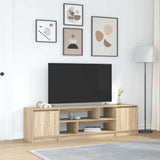 Wooden TV Stand 188.5cm Wide With 2 Doors - Vantage Home