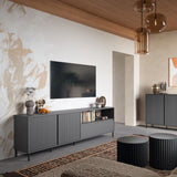 Wooden TV Stand With 2 Doors And 1 Drawer - Avenale