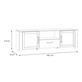 Wooden TV Stand With 2 Doors And 1 Drawer - Bohol