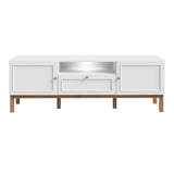 Wooden TV Stand With 2 Doors And 1 Drawer Inc. LED Lights - Wensley
