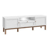 Wooden TV Stand With 2 Doors And 1 Drawer Inc. LED Lights - Wensley