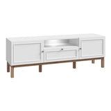 Wooden TV Stand With 2 Doors And 1 Drawer Inc. LED Lights - Wensley