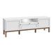 Wooden TV Stand 159.6cm Wide With 2 Doors And 1 Drawer Inc. LED Lights - Wensley
