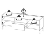 Wooden TV Stand With 2 Doors And 1 Drawer - Kendall