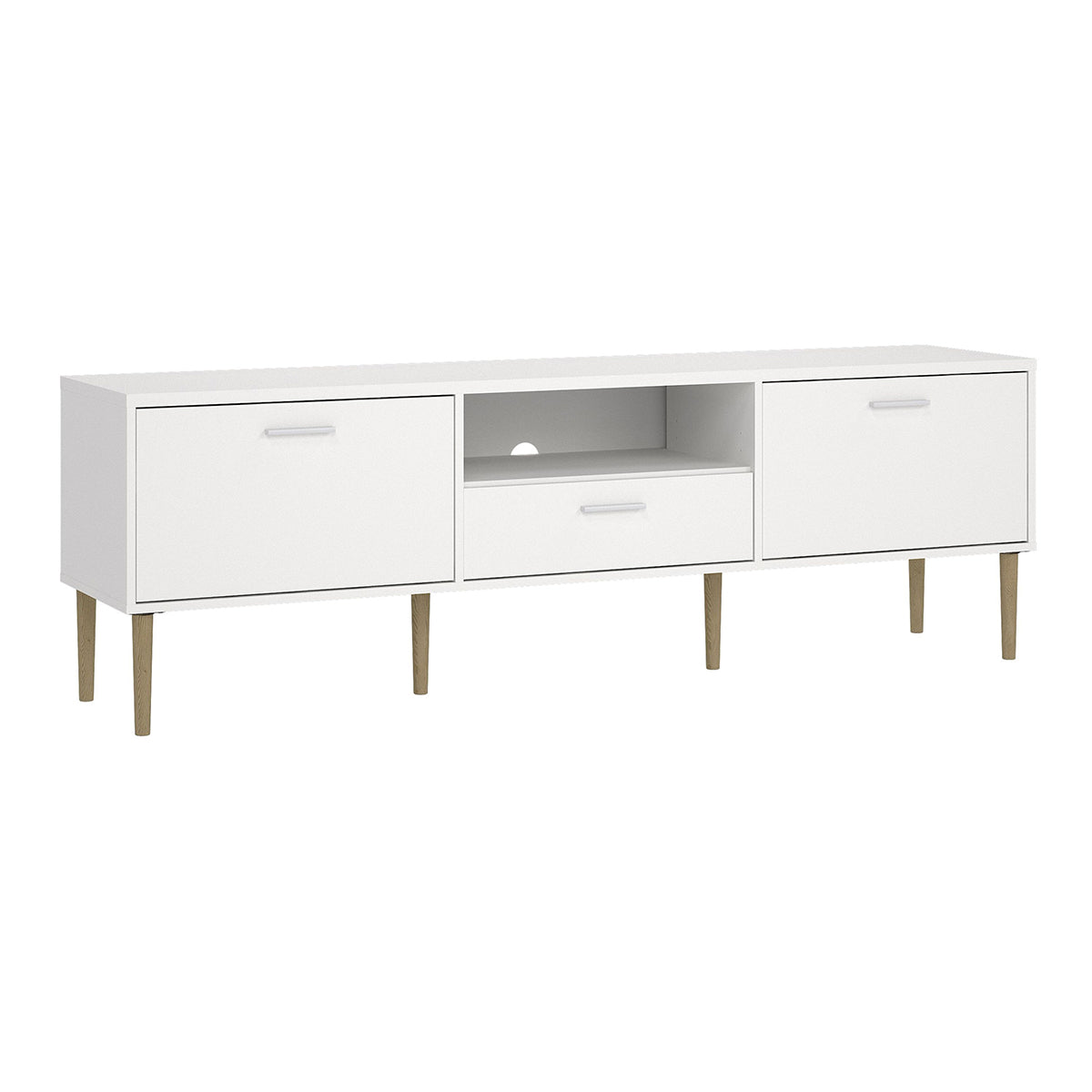 Wooden TV Stand With 2 Doors And 1 Drawer - Media