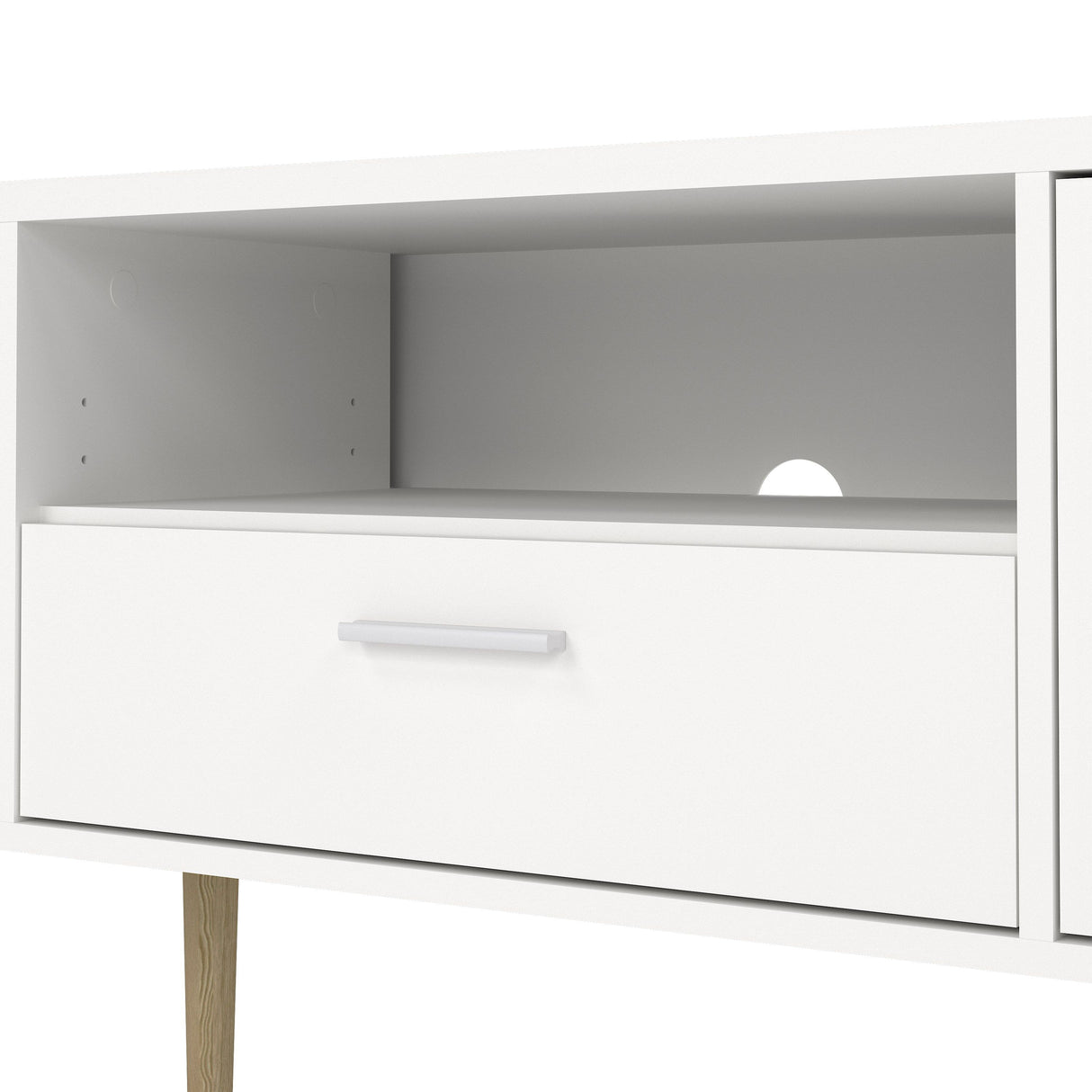 Wooden TV Stand With 2 Doors And 1 Drawer - Media