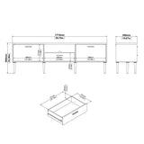 Wooden TV Stand With 2 Doors And 1 Drawer - Media