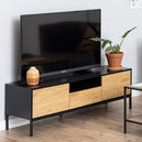 Wooden TV Stand With 2 Doors And 1 Drawer - Seaford