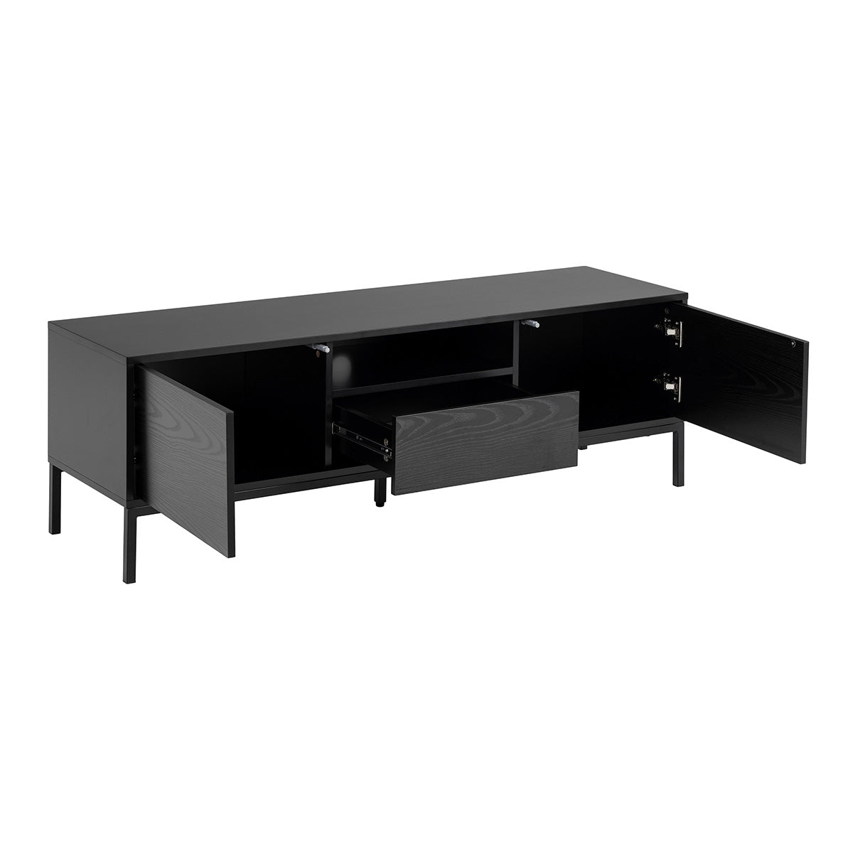 Wooden TV Stand With 2 Doors And 1 Drawer - Seaford