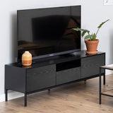 Wooden TV Stand With 2 Doors And 1 Drawer - Seaford