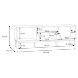 Wooden TV Stand With 2 Doors And 1 Drawer - Wensley