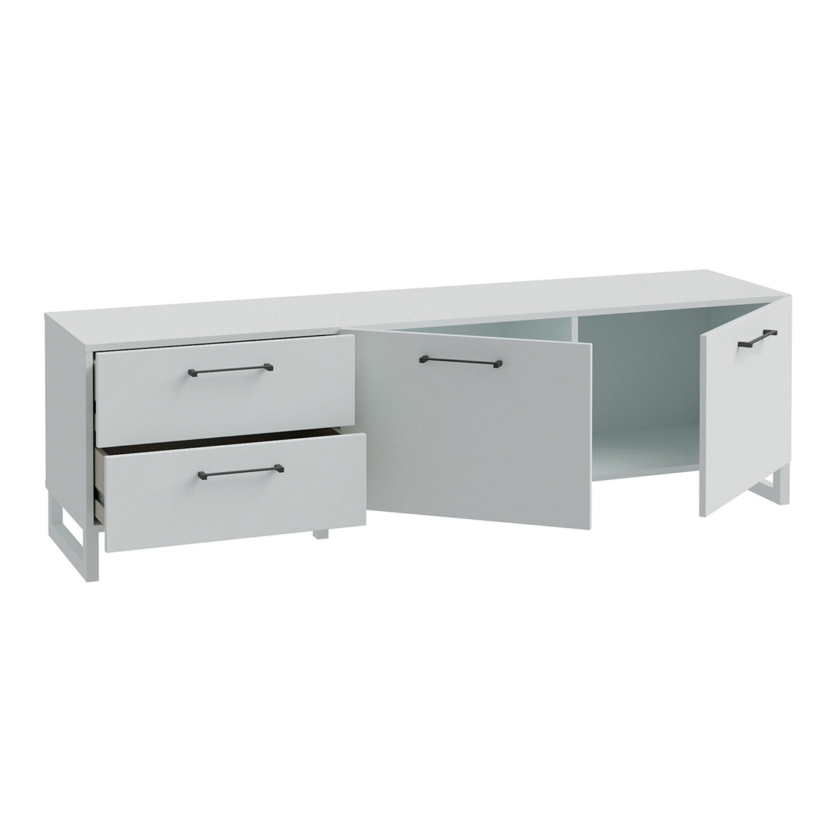 Wooden TV Stand With 2 Doors And 2 Drawers - Sali