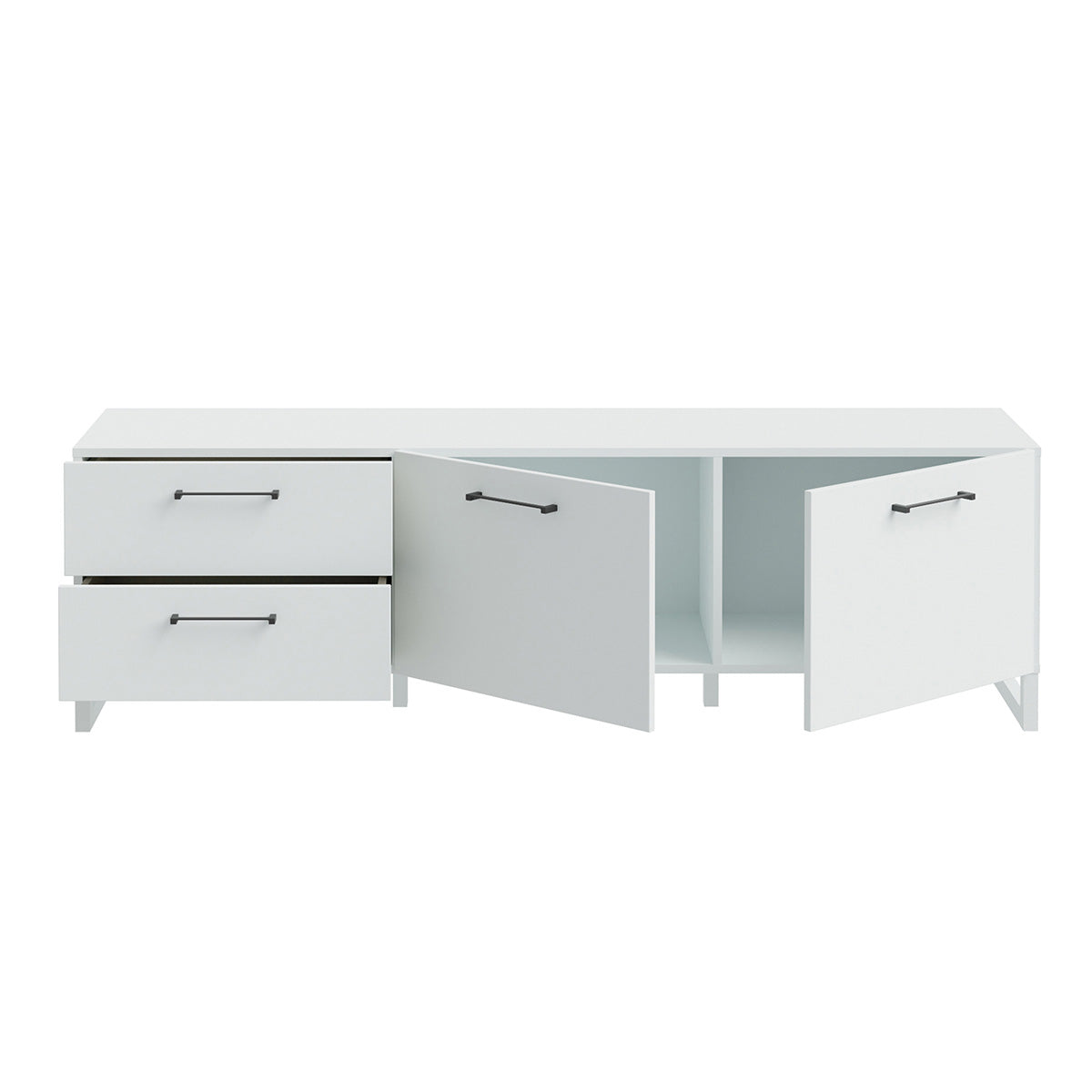 Wooden TV Stand With 2 Doors And 2 Drawers - Sali