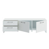 Wooden TV Stand With 2 Doors And 2 Drawers - Sali