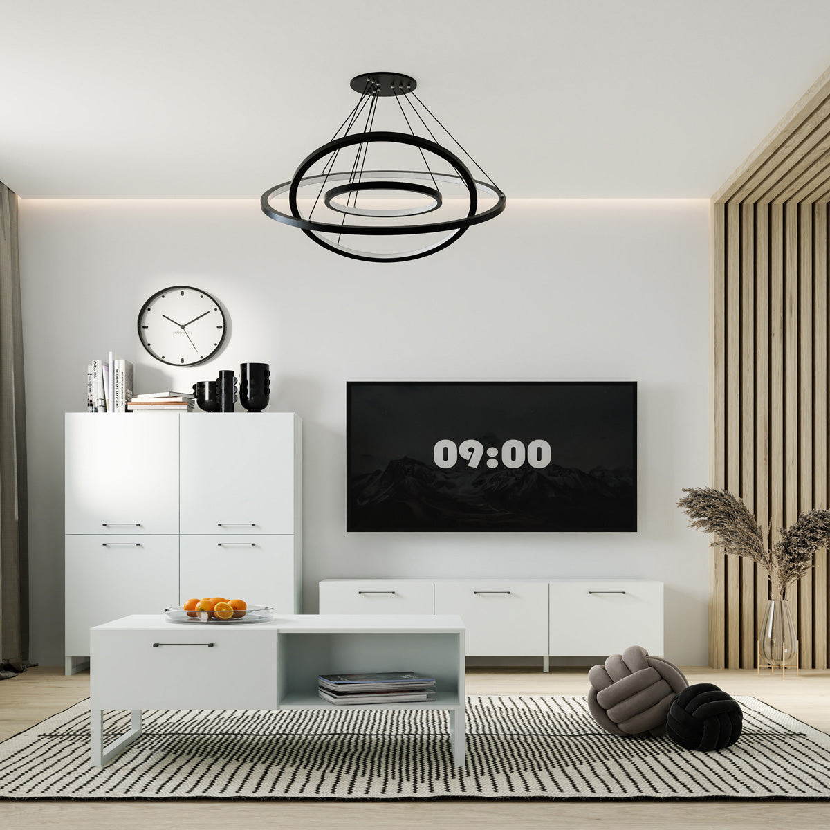 Wooden TV Stand With 2 Doors And 2 Drawers - Sali
