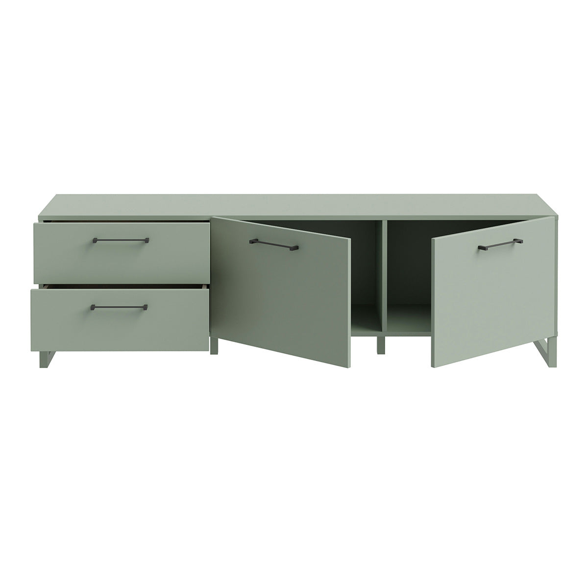 Wooden TV Stand With 2 Doors And 2 Drawers - Sali