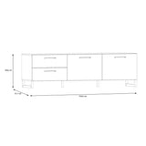 Wooden TV Stand With 2 Doors And 2 Drawers - Sali