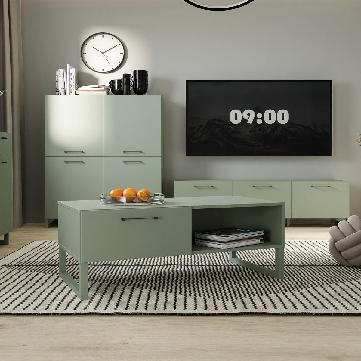 Wooden TV Stand With 2 Doors And 2 Drawers - Sali