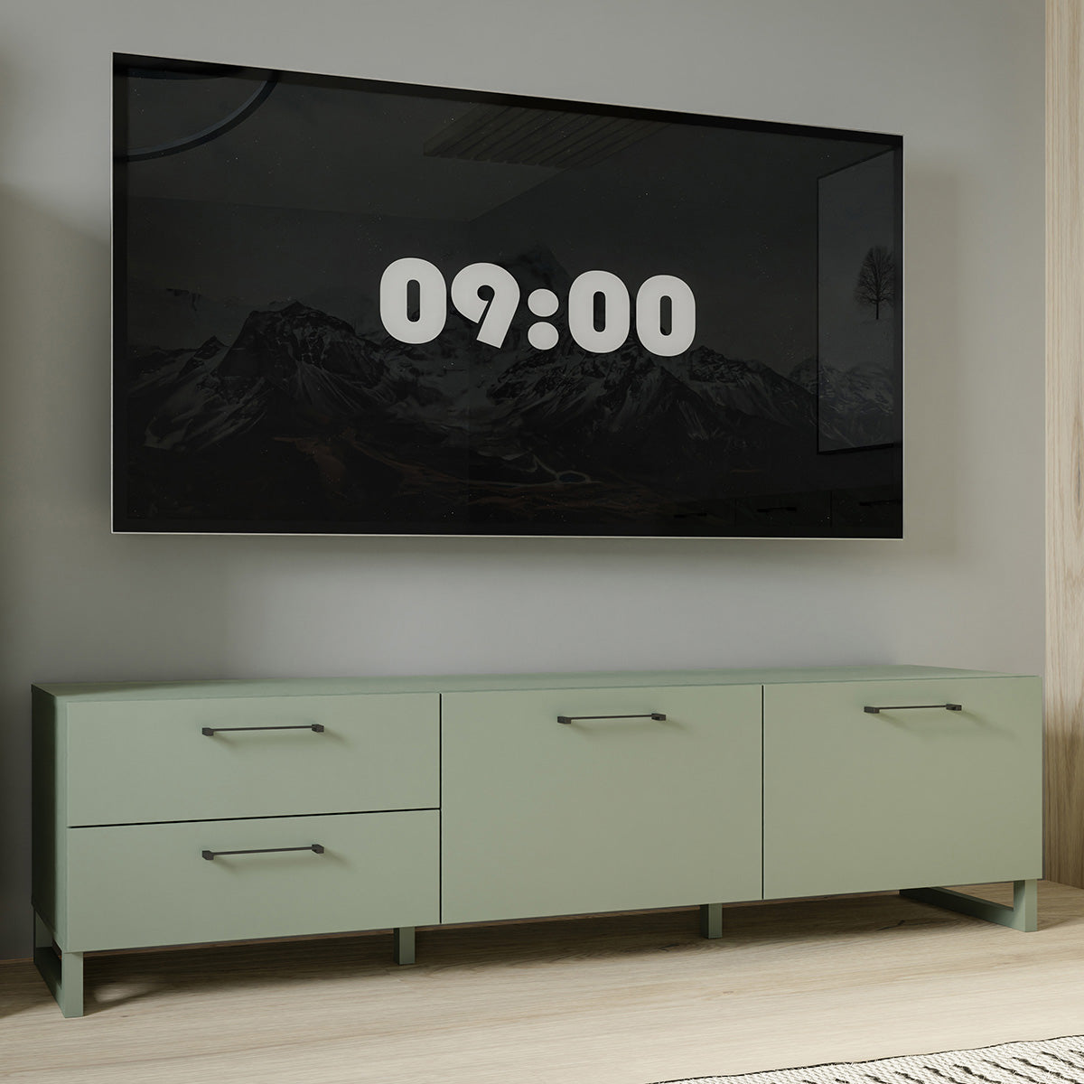Wooden TV Stand With 2 Doors And 2 Drawers - Sali