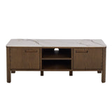 Wooden TV Stand With 2 Doors And Ceramic Top - Southampton