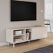 Wooden TV Stand 161.6cm Wide With 2 Doors And Open Shelves - Playly