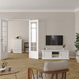 Wooden TV Stand With 2 Doors - Paris