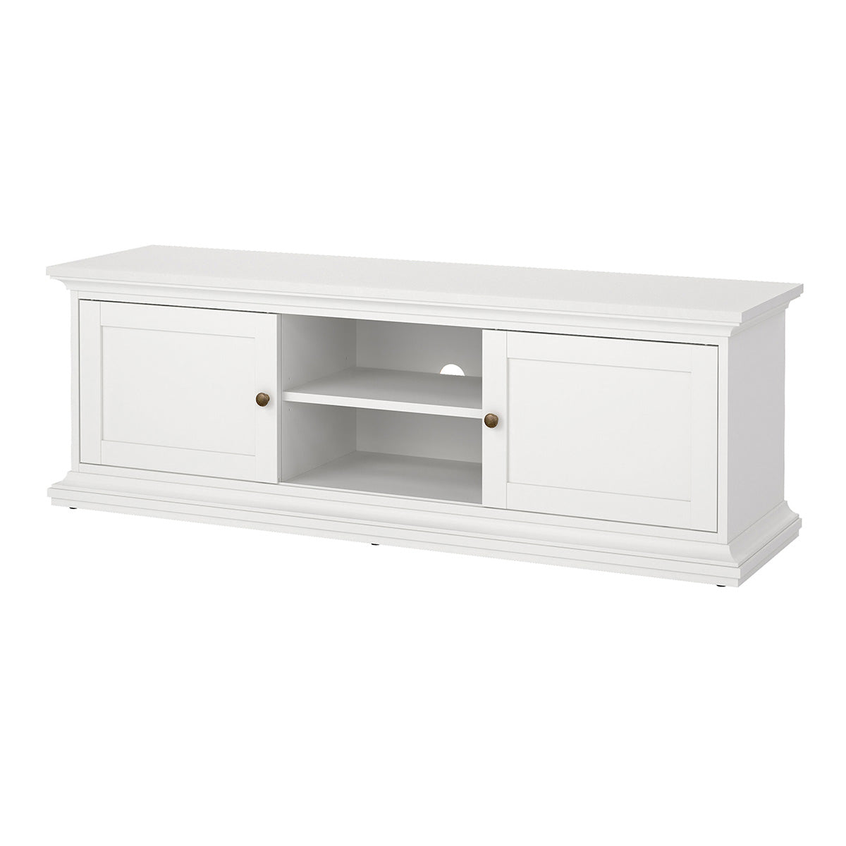 Wooden TV Stand With 2 Doors - Paris