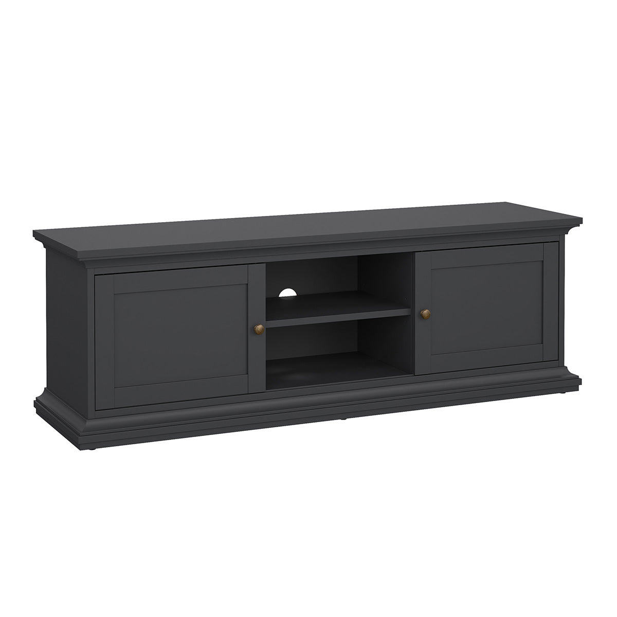 Wooden TV Stand With 2 Doors - Paris