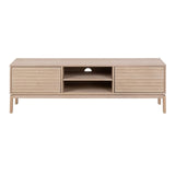 Wooden TV Stand With 2 Doors And Shelf - Linley