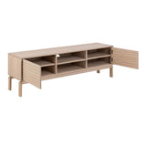 Wooden TV Stand With 2 Doors And Shelf - Linley