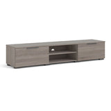 Wooden TV Stand With 2 Drawers And 2 Shelves - Match