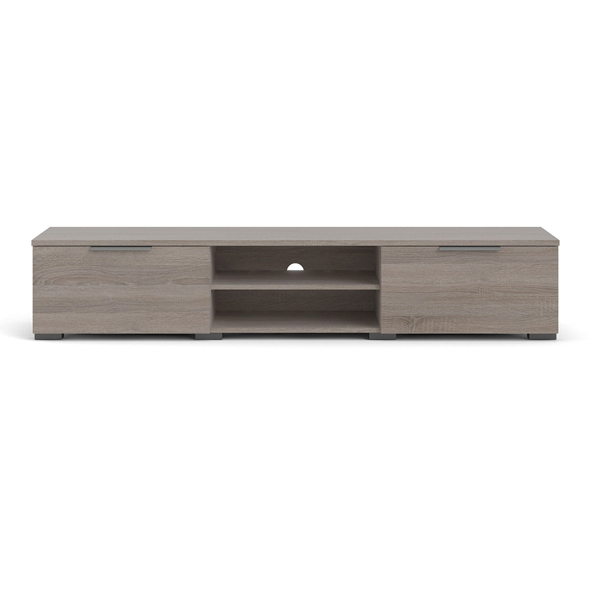 Wooden TV Stand With 2 Drawers And 2 Shelves - Match