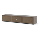Wooden TV Stand With 2 Drawers And 2 Shelves - Match