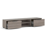 Wooden TV Stand With 2 Drawers And 2 Shelves - Match