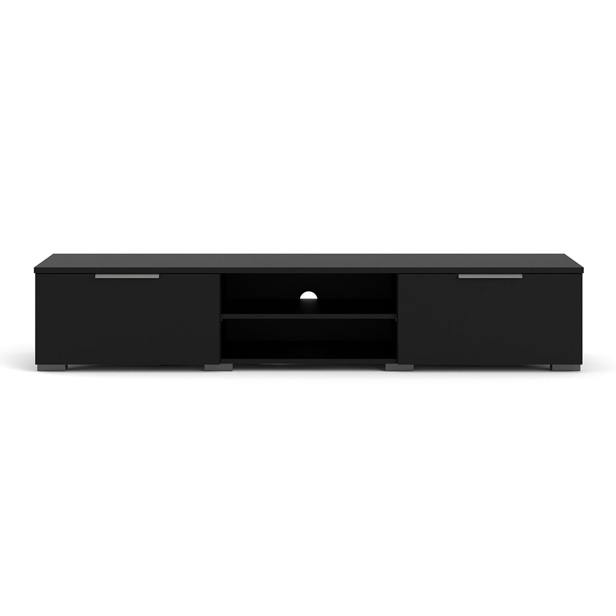 Wooden TV Stand With 2 Drawers And 2 Shelves - Match