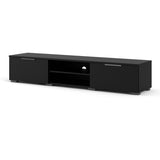Wooden TV Stand With 2 Drawers And 2 Shelves - Match