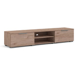 Wooden TV Stand With 2 Drawers And 2 Shelves - Match