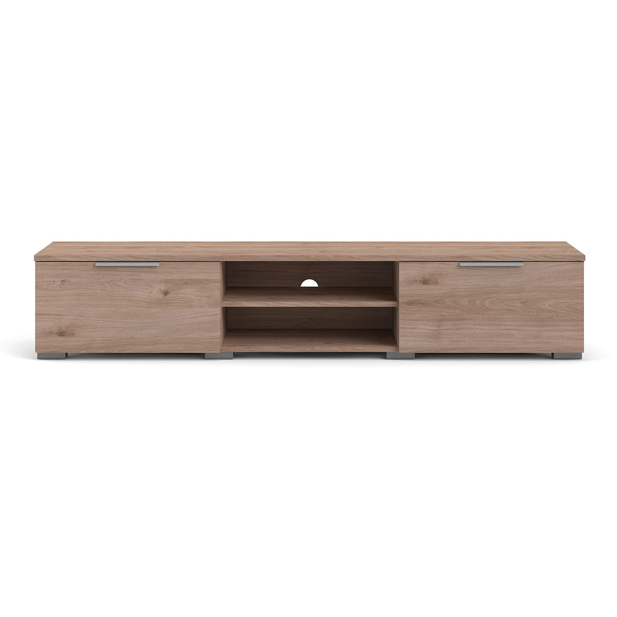 Wooden TV Stand With 2 Drawers And 2 Shelves - Match