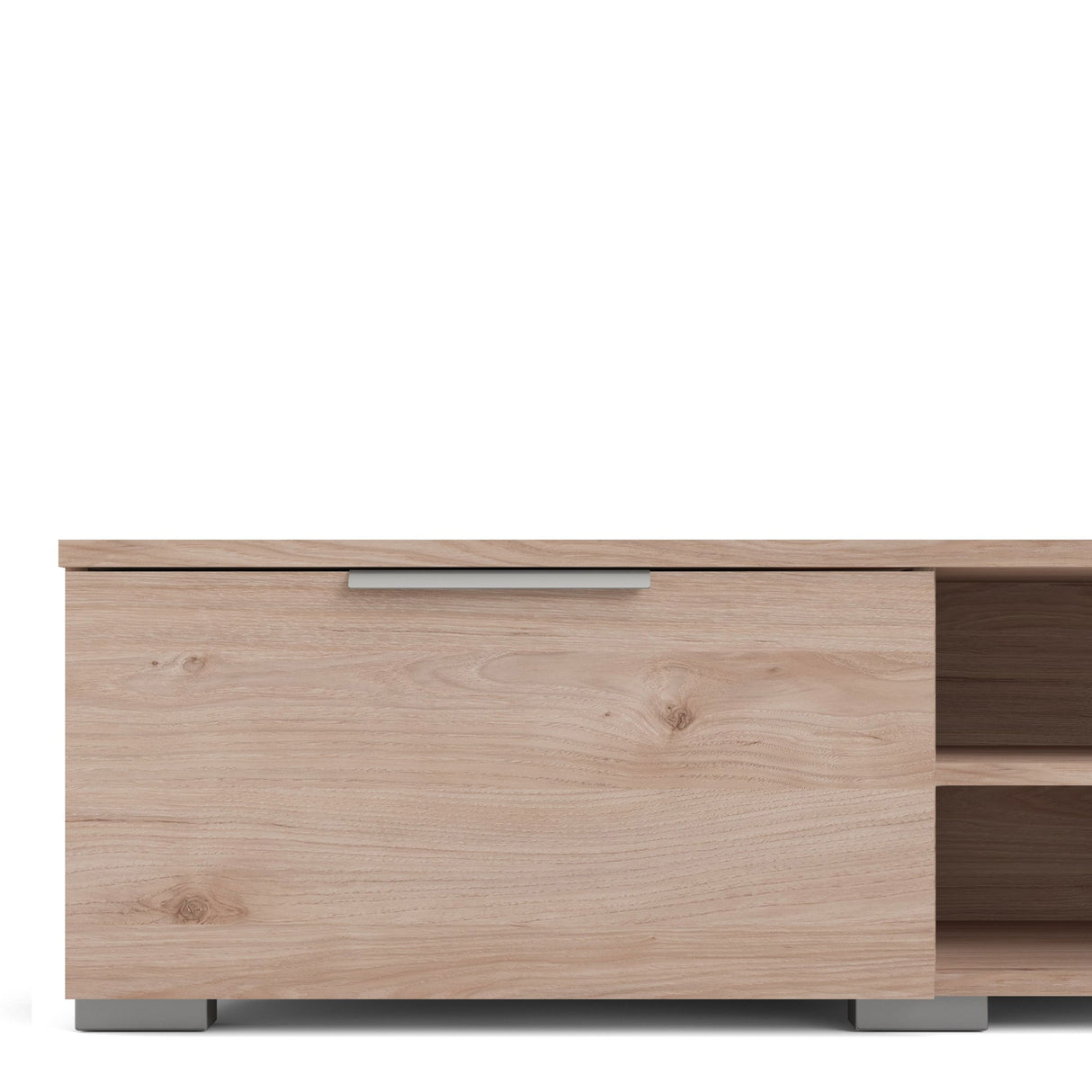 Wooden TV Stand With 2 Drawers And 2 Shelves - Match