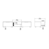 Wooden TV Stand With 2 Drawers And 2 Shelves - Match