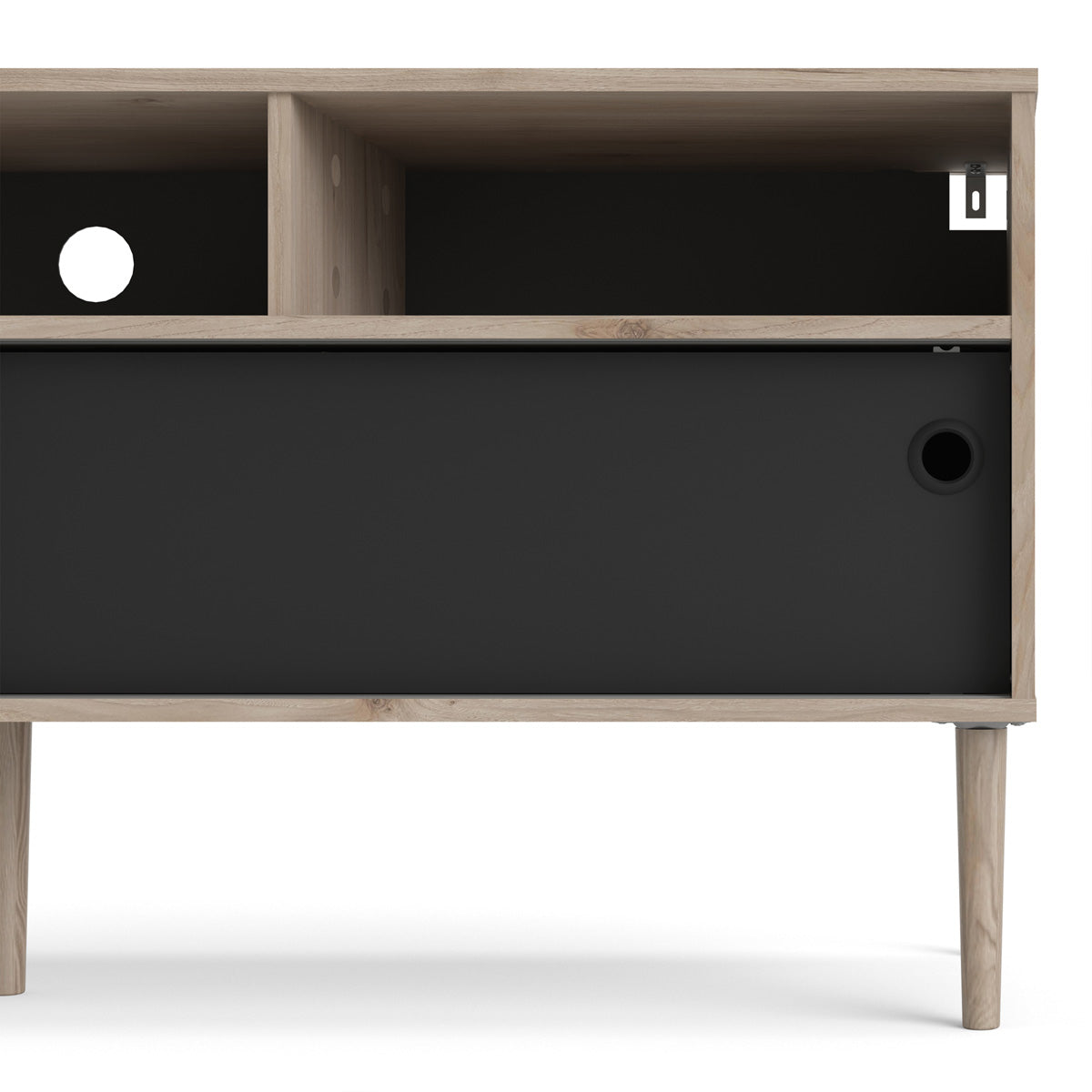 Wooden TV Stand With 2 Sliding Doors in Jackson Hickory Oak - Rome