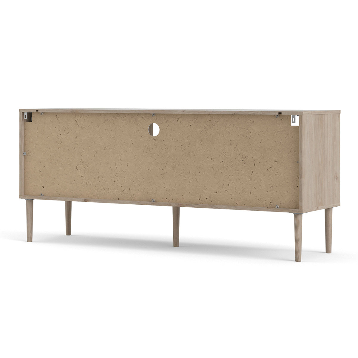 Wooden TV Stand With 2 Sliding Doors in Jackson Hickory Oak - Rome